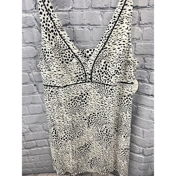 Soma Cool Nights Chemise Exotic Spots Ivory Black Nightgown Size XXL - Picture 8 of 10